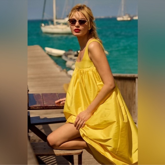 ANTHROPOLOGIE Pinnacle by Shruti Sancheti Square Neck Babydoll Maxi Dress XS NWT - Picture 9 of 13